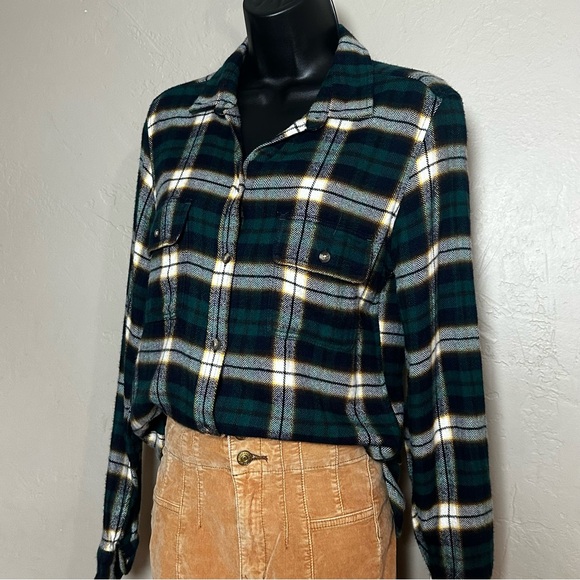 Vintage Inspired VISCOSE Blend American Eagle Outfitters Slim Fit Flannel Shirt - Picture 3 of 10